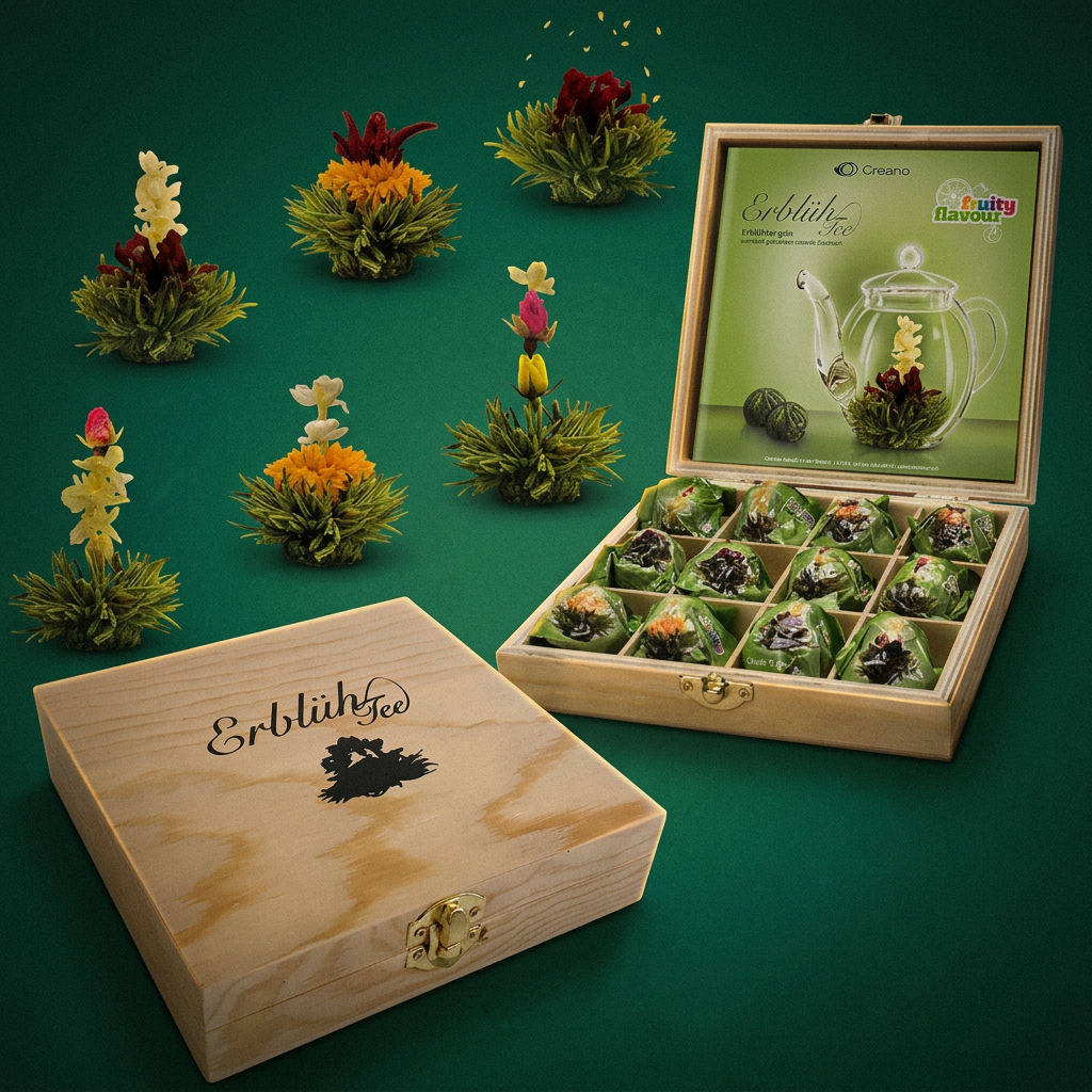 Blooming tea gift box, 12 tea flowers